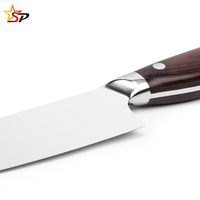 Stellar 8 İnç Yüksek Karbonlu Alman Paslanmaz Çelik Şef Bıçağı Seti, Her İki Elde Kullanılabilir Ergonomik Pakka Ahşap Saplı Et Bıçağı, Hediye Kutusu Dahil