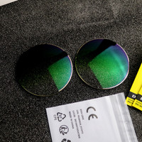 EXIA M9B 1,61 Gafas de sol Lente SHMC Gradient Green UV400 Hydrophobia Impermeable 75mm