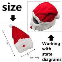 Hiver Adulte Pom Peluche Cadeau pour Hommes Femmes Crazy Outdoor Funny Santa Cycling Motorcycle Full Helmet Headgear Cover Christmas Hat