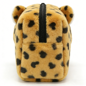 Étui à crayons personnalisé en peluche guépard avec fermeture éclair, rembourrage en coton PP pour Halloween, unisexe, 0-24 mois, 11CM-30CM, en peluche - Product Image 4