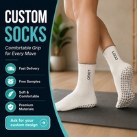 Échantillon Gratuit, Faible MOQ, Chaussettes de Yoga Personnalisées pour Femmes, Antidérapantes, Chaussettes de Pilates avec Logo Personnalisé, Chaussettes de Yoga Antidérapantes