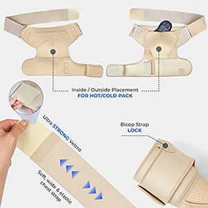 PAIDES Sıcak Soğuk Kompresyonlu Yumuşak Çevre Dostu Nefes Alabilen Hızlı Kuruyan Omuz Destek Bandajı İmmobilizer Çıkık AC için - Product Image 5
