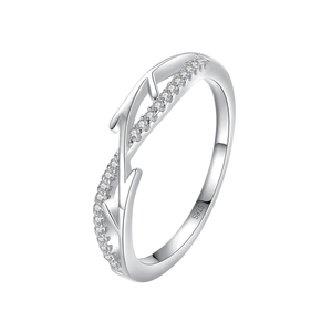 Bague éternelle Ada Jewelry Joyeria Fina en argent sterling S925, design simple et unique de branches d'arbre entrelacées, pour femmes - Product Image 1