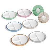 Ensemble repas pour tout-petits en silicone et porcelaine, assiettes pour enfants avec manchon, ventouse, passe au lave-vaisselle, design moderne