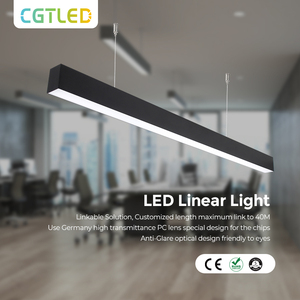 CGT Stock 1.2m 40W 3CCT selecionável moderno pingente iluminação suspensa superfície montada lâmpada escritório interior Led Linear luz - Product Image 2