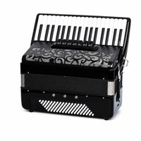 Accordéon Piano Professionnel 37 Touches 96 Basses, Lames Italiennes, 7+3 Registres, Bois d'Érable, Couvercle Métallique Sculpté - Vente en Gros