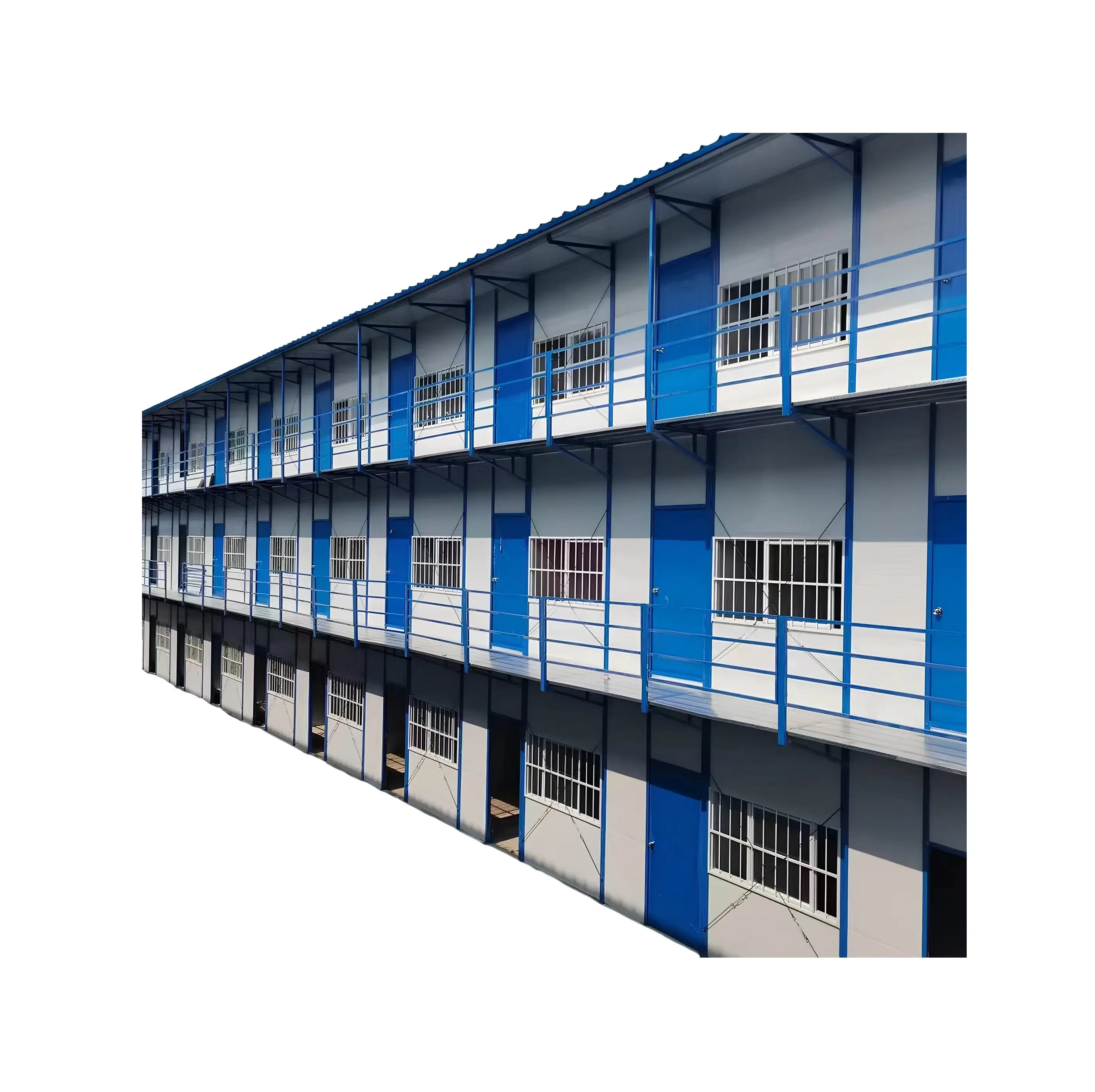 3 층 분리형 주택 조립식 주택 저렴한 확장 가능한 노동 기숙사 현장 사무실 중국 조립식 주택 판매 준비 완료