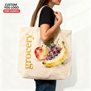 कस्टम प्रिंट 100% कार्बनिक सादे कैनवास कपास पुनः प्रयोज्य टोटे बैग पर्यावरण के अनुकूल पुनः प्रयोज्य खरीदारी बैग - Product Image 4
