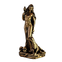 Statue de la déesse grecque Hécate en résine, finition bronze, figurine décorative pour autel de sorcellerie, cadeau occulte pour la maison et la spiritualité