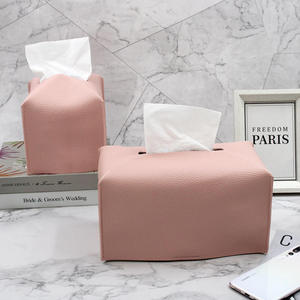 2022 New Napkin Tissue Holder Case PU Leather Facial Tissues Case Luxury Tissue Box Cover Holder