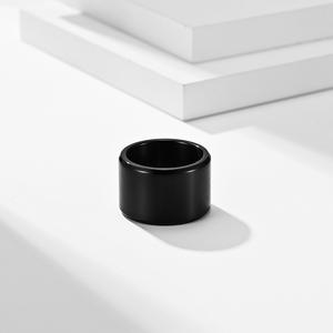 Men's Matte Brushed Titanium Steel <b>Ring</b> Geometric Design Gold Black Silver Antique Silver Color Gift Jewelry K-R501 - Product Image 4