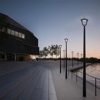 Lanterne LED Classique Vintage 50W 75W 100W pour Poteau, Style Européen, pour Jardin, Cour, Luminaire Extérieur IP66