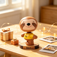 Niedliche Faultier-Wackelkopffigur aus Harz, Cartoon-Tier mit schüttelndem Kopf, Auto-Armaturenbrett-Dekoration, Motivationsgeschenk