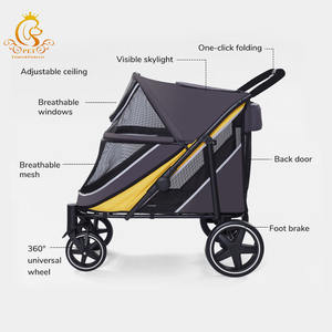 EUR Offre Spéciale PET Poussettes pour animaux <span class=keywords><strong>de</strong></span> compagnie Bicycle Trailer Carts Dog Bike Trailer for a Walk - Product Image 2