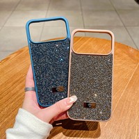 Coque de téléphone mobile 3D de luxe avec diamants pour iPhone 17 16 15 14 13 12 11 Pro Max, étui de téléphone scintillant pour Samsung S26 ultra