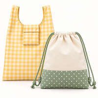 Sac à dos personnalisé en toile gingham avec cordon de serrage et logo brodé – Vente en gros pour l'école, les clubs sportifs, les événements et la gym