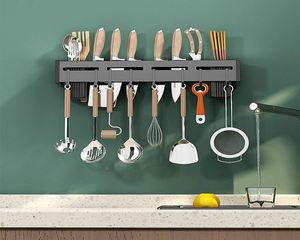 Support mural de rangement pour couteaux de cuisine, organisateur d'ustensiles de cuisson, étagère pour baguettes/cuillères, supports de rangement pour cuisine (vente en gros) - Product Image 2