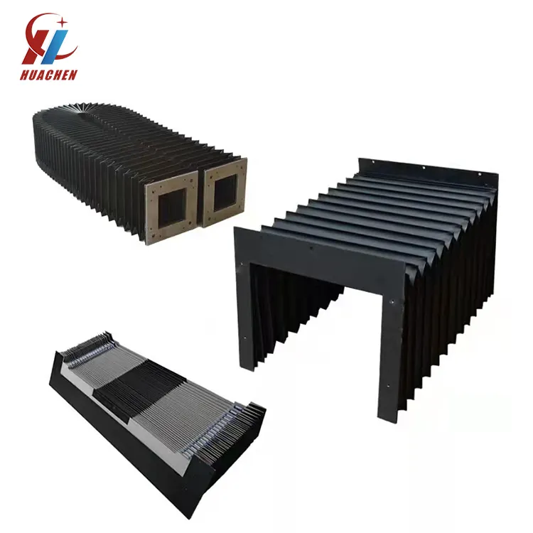 Ống thổi hình chữ nhật accordion bảo vệ CNC Kính thiên văn bìa của máy CNC