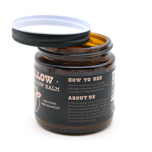 1oz 2oz 4oz Wadah Krim Kaca Amber Berbentuk Lurus Dengan Tutup Sekrup Logam Putih - Product Image 6