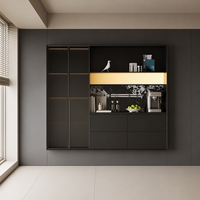 Meuble à chaussures en bois intégré de conception italienne, buffet moderne minimaliste de luxe, modulaire, écologique, pour salle à manger, salon, cuisine