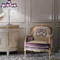 Fauteuil d'appoint rococo français en chêne massif sculpté à la main, durable, exceptionnel, pour salon, meubles de luxe