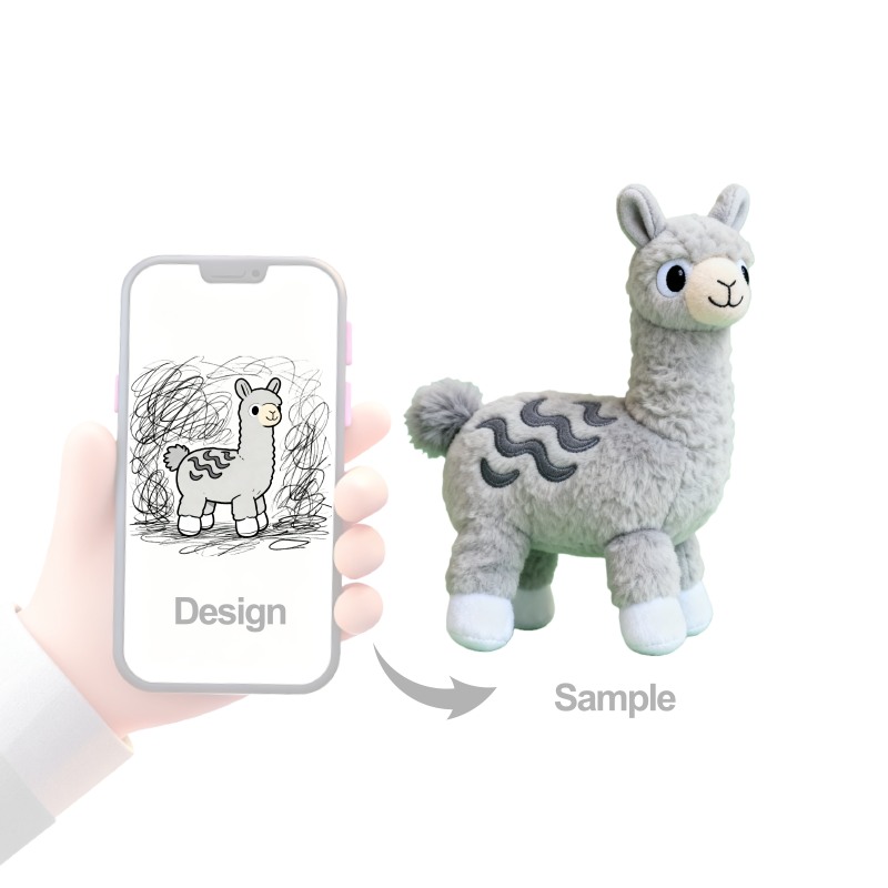 New Design Cartoon Cute Little Alpaca