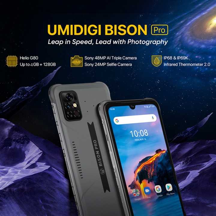 Hot Sale UMIDIGI BISON Pro 8GB 128GB Rugged Phone Waterproof 6.3  