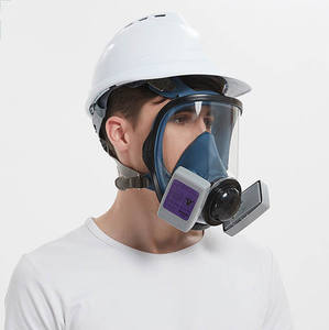 หน้ากากป้องกันแก๊สแบบเต็มหน้าสำหรับงานเชื่อมแก๊สใยหินยางแบบพาโนรามา PPE MAX มืออาชีพ - Product Image 4