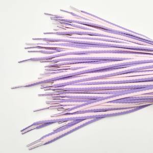 البوليستر الأربطة بدون موك الملونة شقة نسج 8 مللي متر أربطة أحذية على أربطة الحذاء - Product Image 5