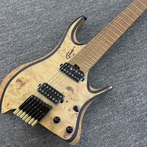 กีตาร์ 7 สายแบบไม่มีหัว รุ่นปรับแต่งได้ ตัวบอดี้ ASH แบบด้าน 24 เฟรต Grote GTWT-7Strings - Product Image 5