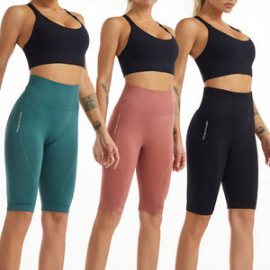 Leggings pour femmes taille XL, haute élasticité, respirants, confortables, séchage rapide, taille haute, effet push-up, shorts de cycliste sans couture en nylon/spandex - Product Image 2
