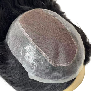 Mono Base <b>Toupee</b> With 2 Inch Thin PU Edge Hair Topper For Women - Product Image 3