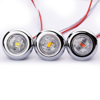 Nouvelle Feuilleterie Latérale Ronde à LED pour Camion, DC12V, Ambre, 3/4 Pouce, Robuste, Lumière de Décoration pour Camion, Vente en Gros