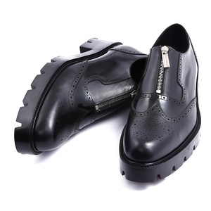 Designer Pointed Toe Black Luxury <strong>Men</strong> Full Grain Cowhide Leather ZIP Closure Spring Summer Handmade Best Quality Dress <strong>Shoes</strong> - Product Image 5