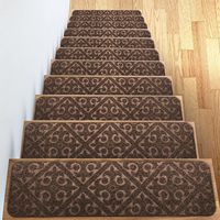 Tapis de protection décoratif pour escaliers de style européen, 5 pièces, pour l'intérieur, antidérapants