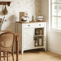 Meuble de bar à café moderne 2026 avec porte coulissante, buffet en MDF pour cuisine, rangement avec tiroir, idéal pour hôtel, chambre, appartement, salle à manger, salon