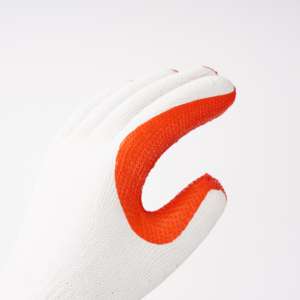 7G/10G coton caoutchouc enduit écrevisse gants coton Latex laminé résistant aux coupures gants diamant paume gants de travail - Product Image 4