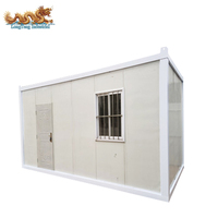 Maison conteneur pliable de 20 pieds, modulaire préfabriquée, pour camps de travail, bureaux, avec structure en acier