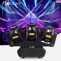 Trois têtes faisceau infini tête mobile lumière Rgbw 4In1 rotatif Led faisceau lumière Dj Disco Bar lumière