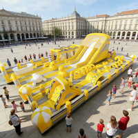 Château gonflable de sécurité pour enfants, grand toboggan à thème canard en caoutchouc, équipement d'amusement extérieur carré pour enfants, commande en gros