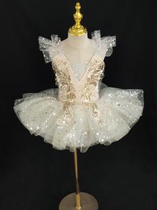 Tutú de Ballet profesional HIPPO KIDS para niños, trajes de baile de fiesta de bailarina, vestido de leotardo, vestido de tutú de Ballet con lentejuelas para niñas - Product Image 3