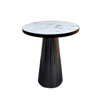 Table d'appoint pliable en acier inoxydable de style industriel, petite table basse moderne de luxe pour restaurants, hôtels et salles à manger