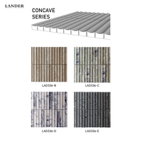 Tuile de mosaïque en marbre 3D Lander Stone série convexe cannelée marbre pour salle de bain cuisine travertin cannelé 3D mosaïque Tuile de marbre