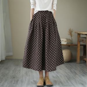 กระโปรงยีนส์ทรงเอไลน์ยาวแฟชั่นใหม่สำหรับผู้หญิง เอวยางยืด สไตล์วินเทจ ขาดๆ เหมาะสำหรับฤดูใบไม้ผลิและฤดูใบไม้ร่วง - Product Image 5