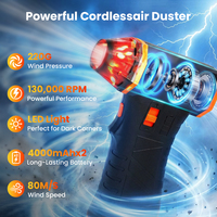 Souffleur d'air sans balais certifié CE/FCC/ROHS, 130000 tr/min, 200W, en alliage d'aluminium, mini ventilateur turbo portable, brosse de nettoyage manuelle