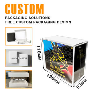 99% UV-bescherming Acryl Transparante Beschermhoes Duurzaam Engelse Editie Plexiglas Pokémon Kaart PTCG Acryl Booster <span class=keywords><strong>Case</strong></span> - Product Image 2