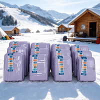 Ensemble de bagages de voyage en PP de haute qualité, durable, 12 pièces, roues silencieuses universelles, valise rigide à roulettes