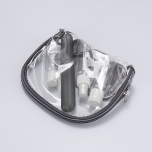 Avión <span class=keywords><strong>de</strong></span> maquillaje vacío para hotel, botella <span class=keywords><strong>de</strong></span> aluminio gris, juego <span class=keywords><strong>de</strong></span> viaje con cubierta <span class=keywords><strong>de</strong></span> cepillo <span class=keywords><strong>de</strong></span> dientes y venda para los ojos - Product Image 4