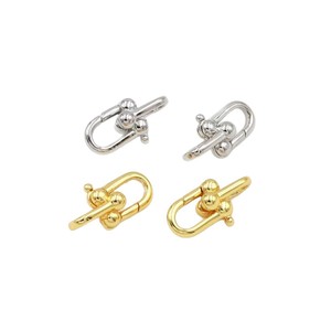 U-Shaped Spring <b>Buckle</b> Jewelry Connector 14K Gold Plated Silver Copper DIY Findings B79 - Product Image 5