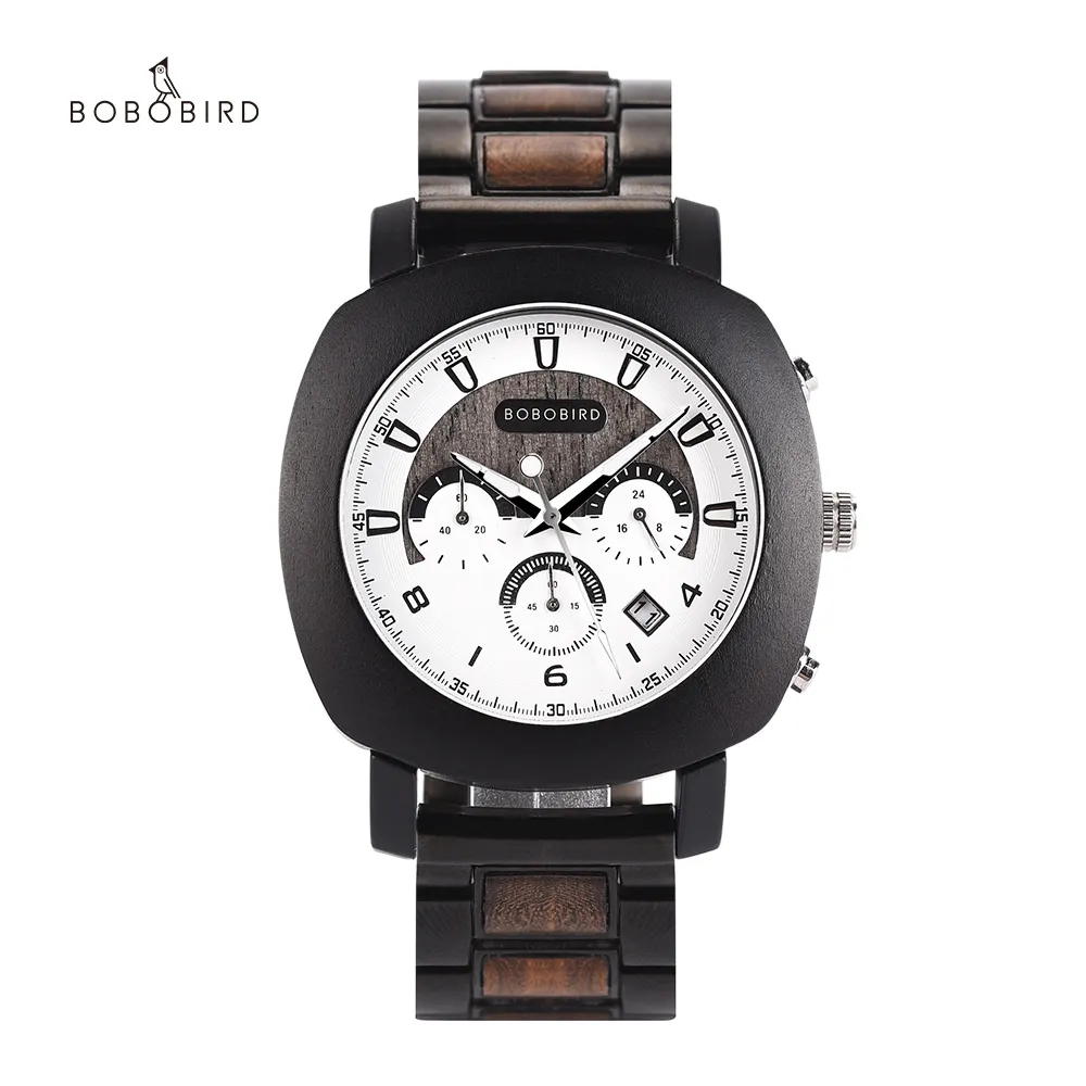 BOBO BIRD 2022 New Design Product Luxury Wood Watch Male Quartz Movement Custom Watch with Wood Gift Boxes Relojes Hombre